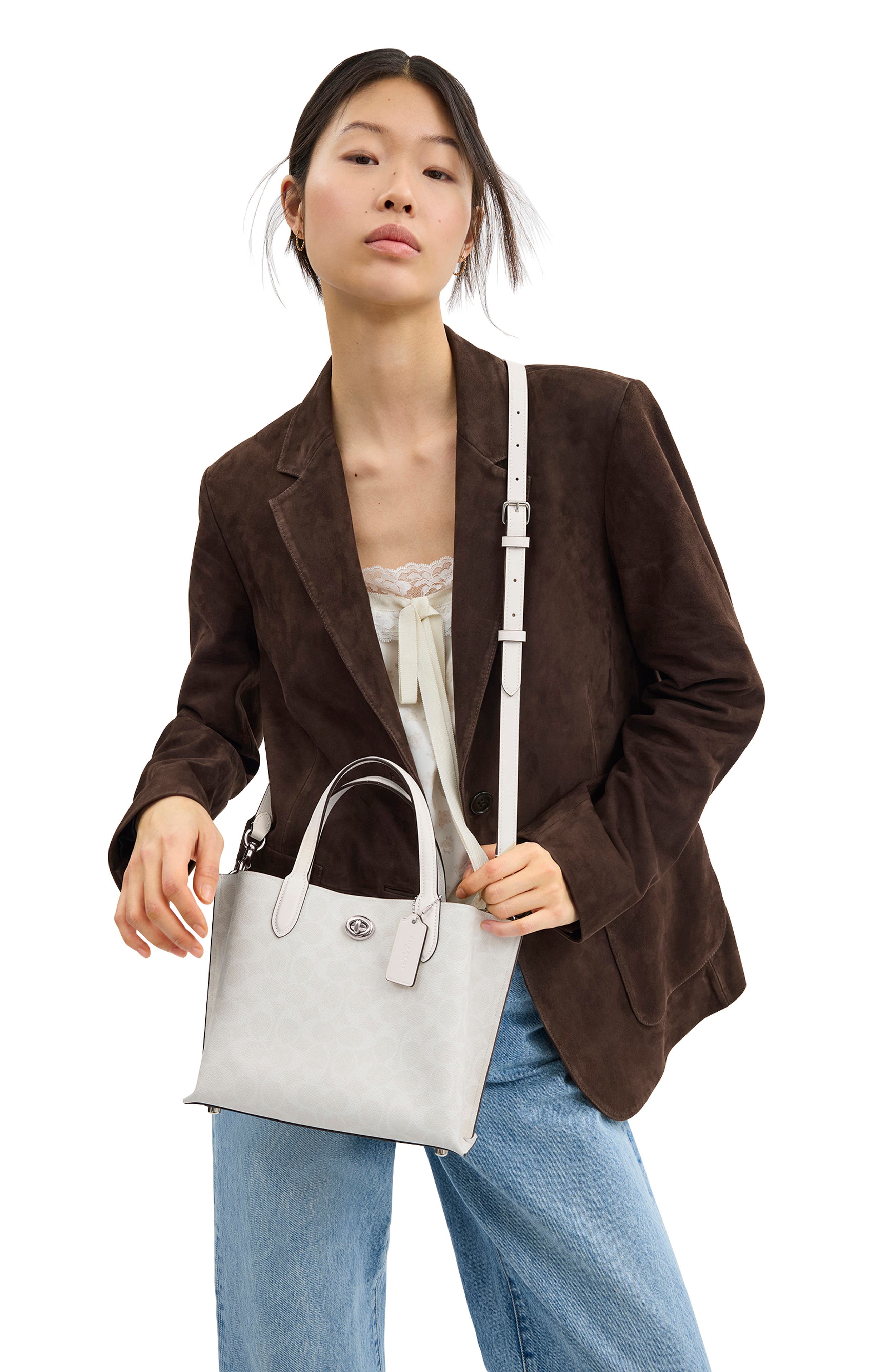 COACH Willow Signature Coated Canvas Crossbody Bag, Alternate, color, 