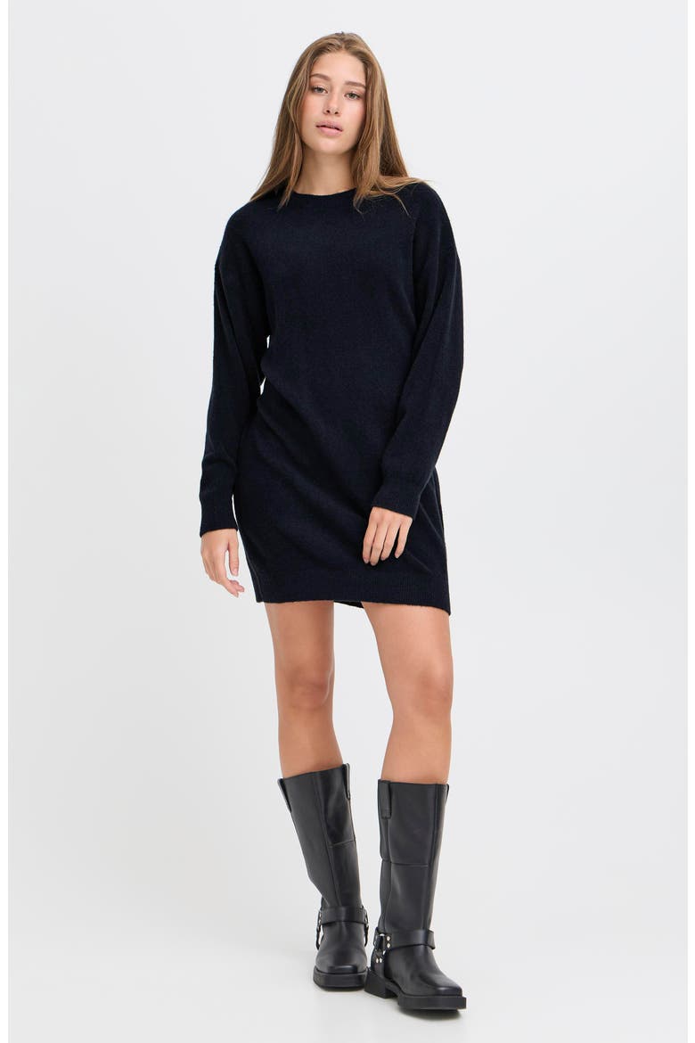 Long Sleeve Sweater Dress, Alternate, color, TOTAL ECLIPSE
