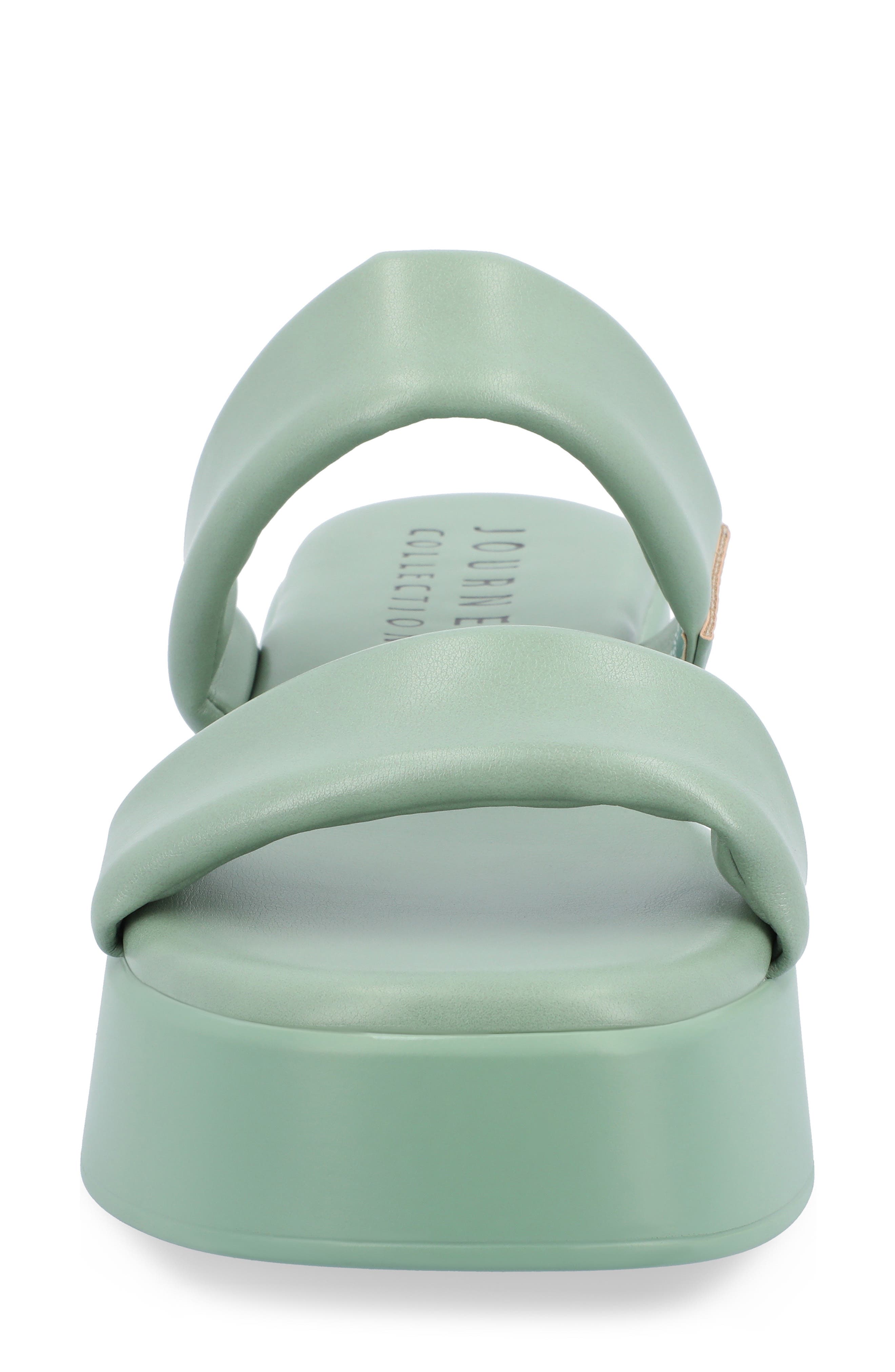 Journee Collection Veradie Platform Slide Sandal, Alternate, color, Sage