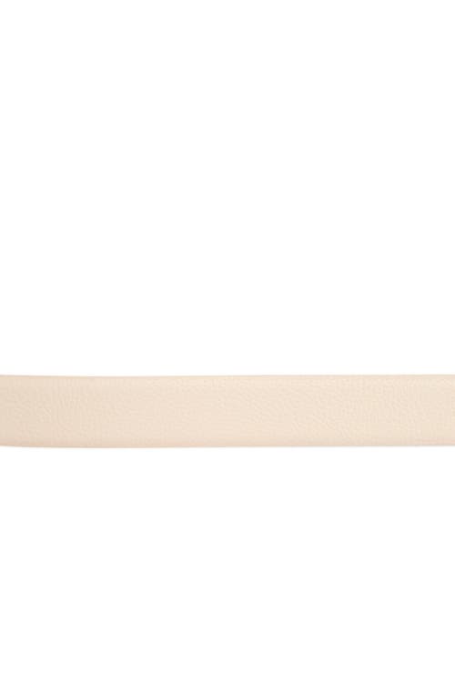 Vince Camuto Sculptural Buckle Belt In White