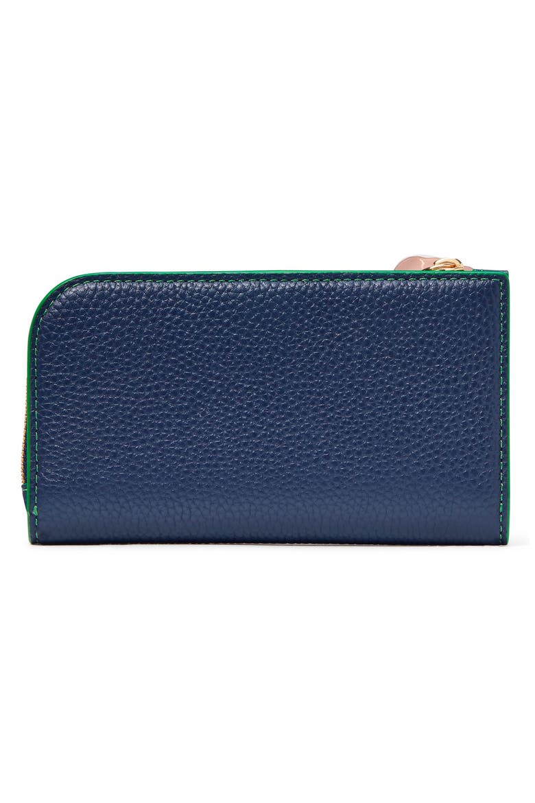 in the garden pebble leather bifold wallet, Alternate, color, PARISIAN NAVY MULTI