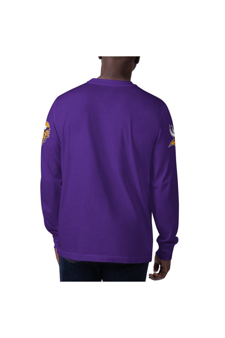 Men's Starter Purple Minnesota Vikings Clutch Hit Long Sleeve T-Shirt, Alternate, color, Purple