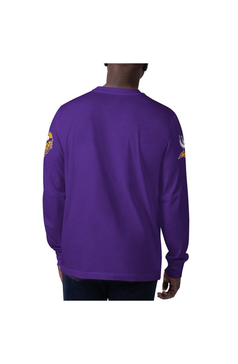 STARTER Men's Starter Purple Minnesota Vikings Clutch Hit Long Sleeve T-Shirt, Alternate, color, Purple