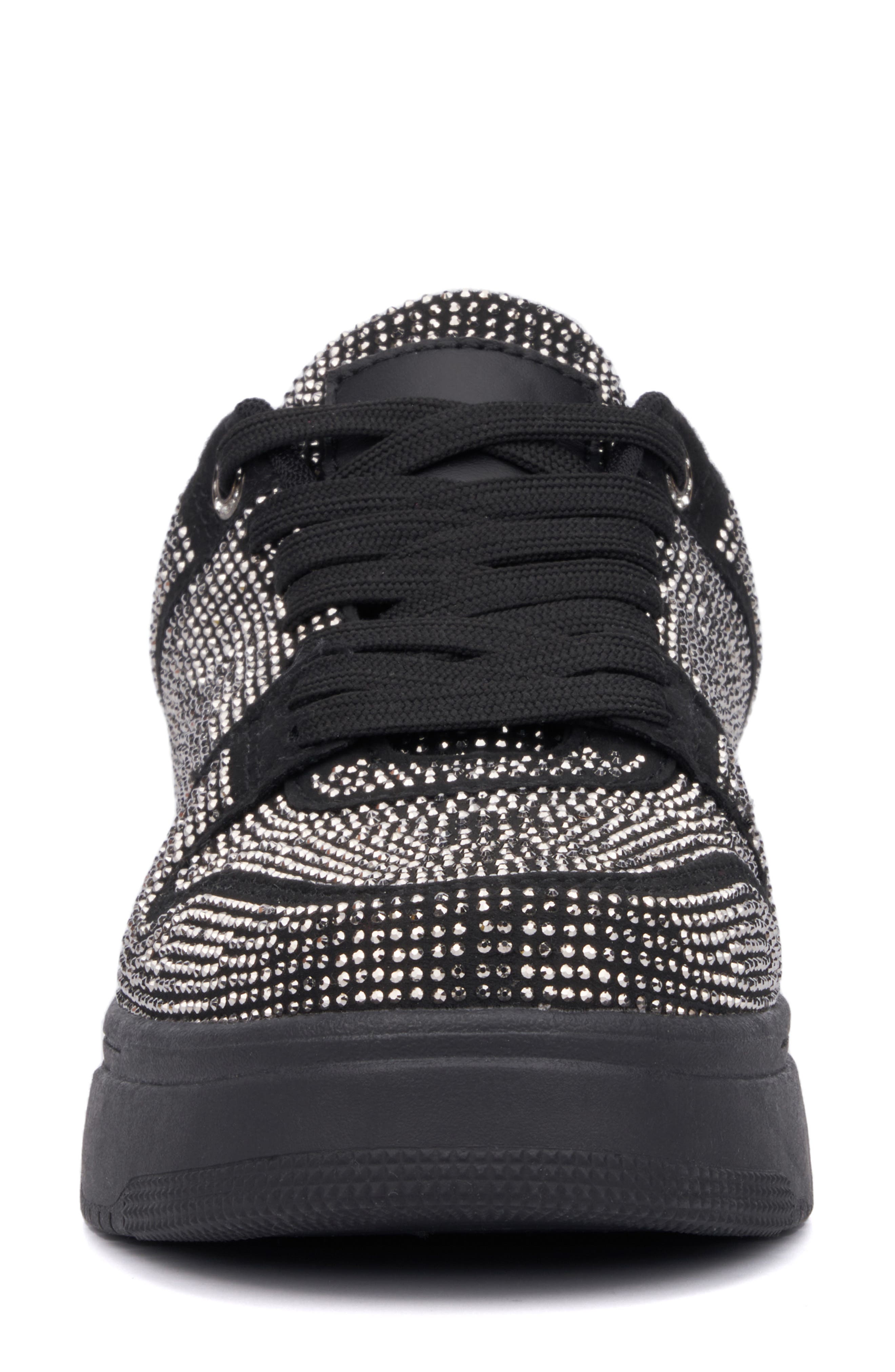 OLIVIA MILLER Sunshine Rhinestone Sneaker, Alternate, color, Black