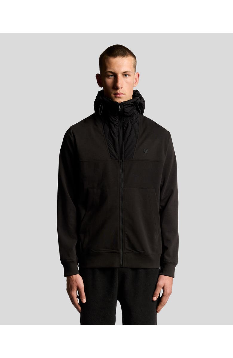 Lyle & Scott Panelled Hybrid Jacket, Main, color, Black Ice