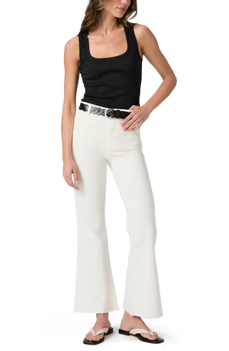 PAIGE Marlow Skimmer Wide Leg Jeans, Alternate, color, Tonal Ecru