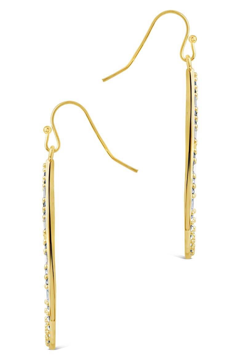Evangeline Cubic Zirconia Teardrop Earrings, Alternate, color, GOLD