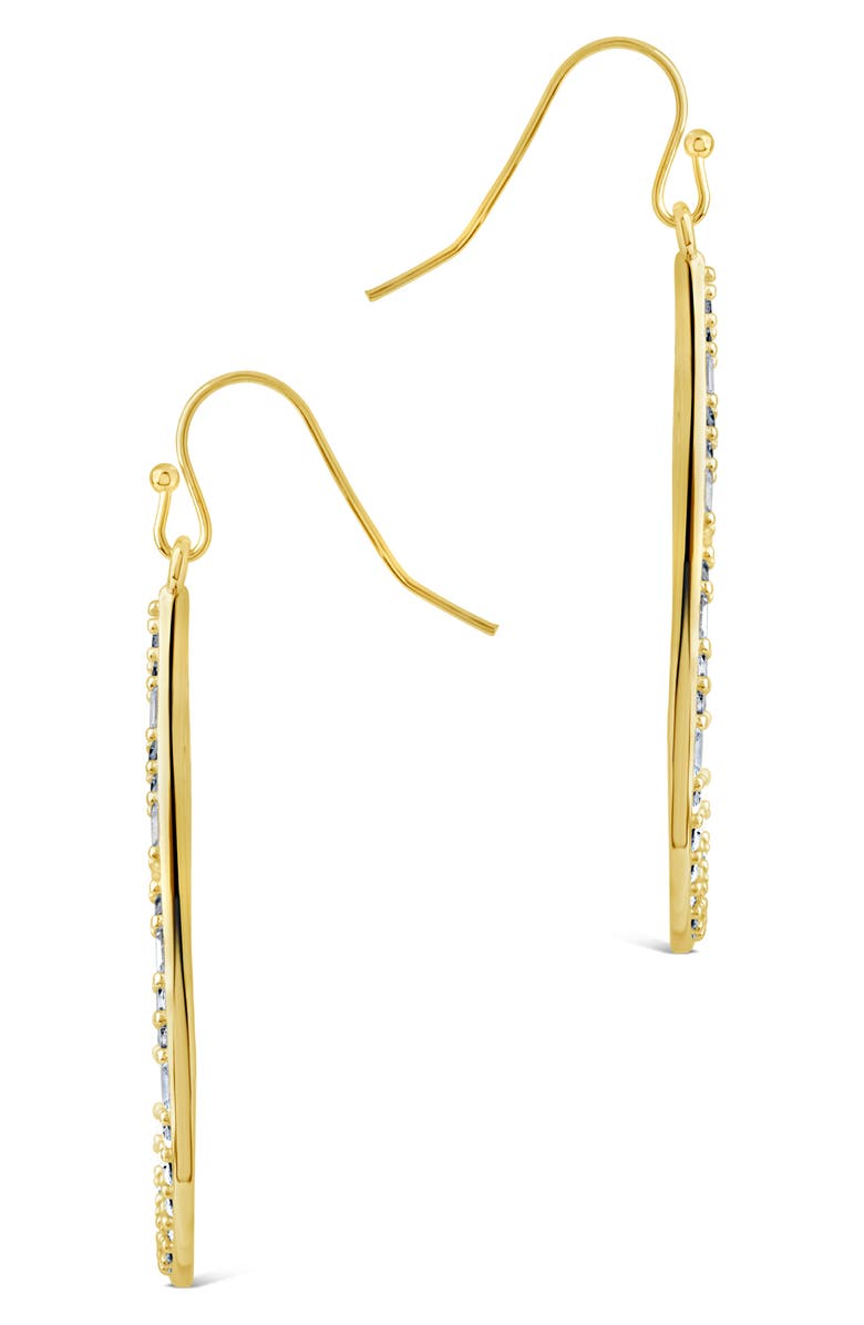 Sterling Forever Evangeline Cubic Zirconia Teardrop Earrings, Alternate, color, Gold