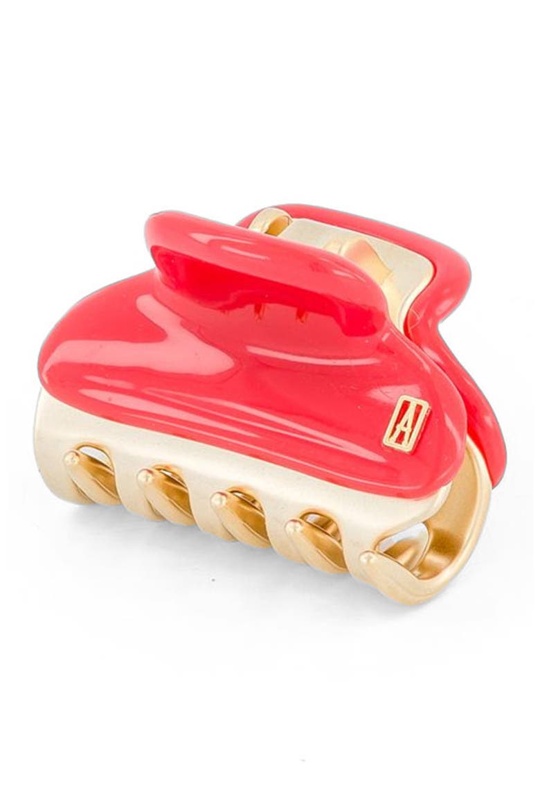 Vendome Small Hair Claw Clip, Alternate, color, Red