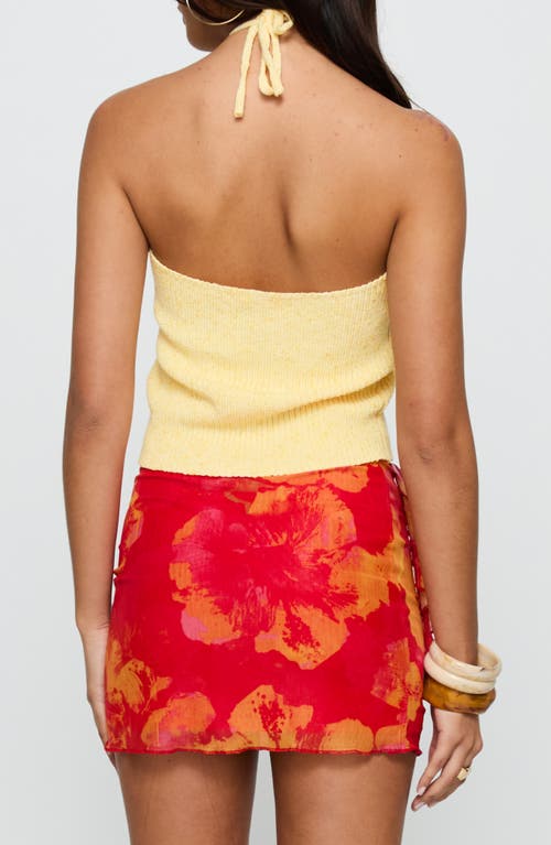 Princess Polly Runaway Baby Knit Halter Top In Brown