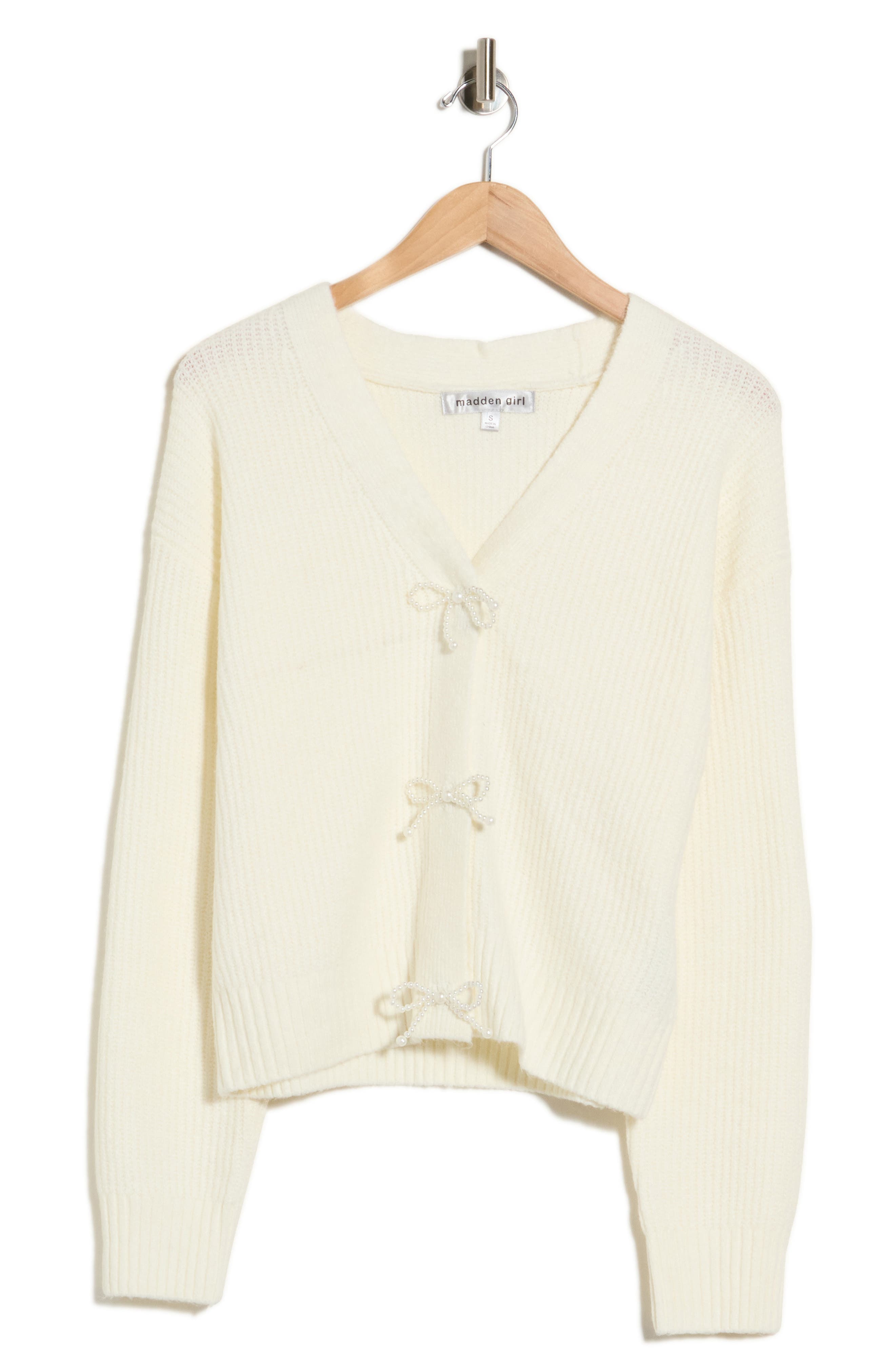 Pearl Bow Cardigan