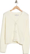 Madden Girl Pearl Bow Cardigan