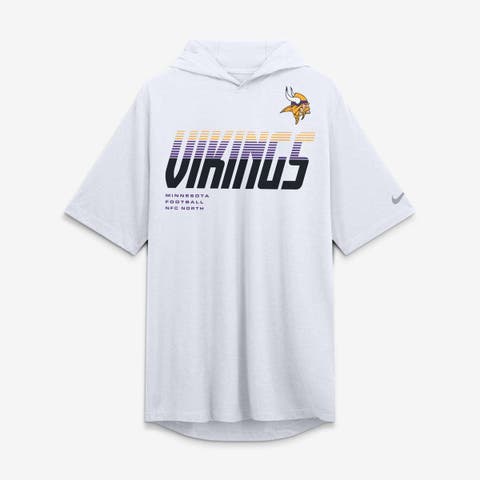 Men's Nike White Minnesota Vikings Tri-Blend Hooded T-Shirt
