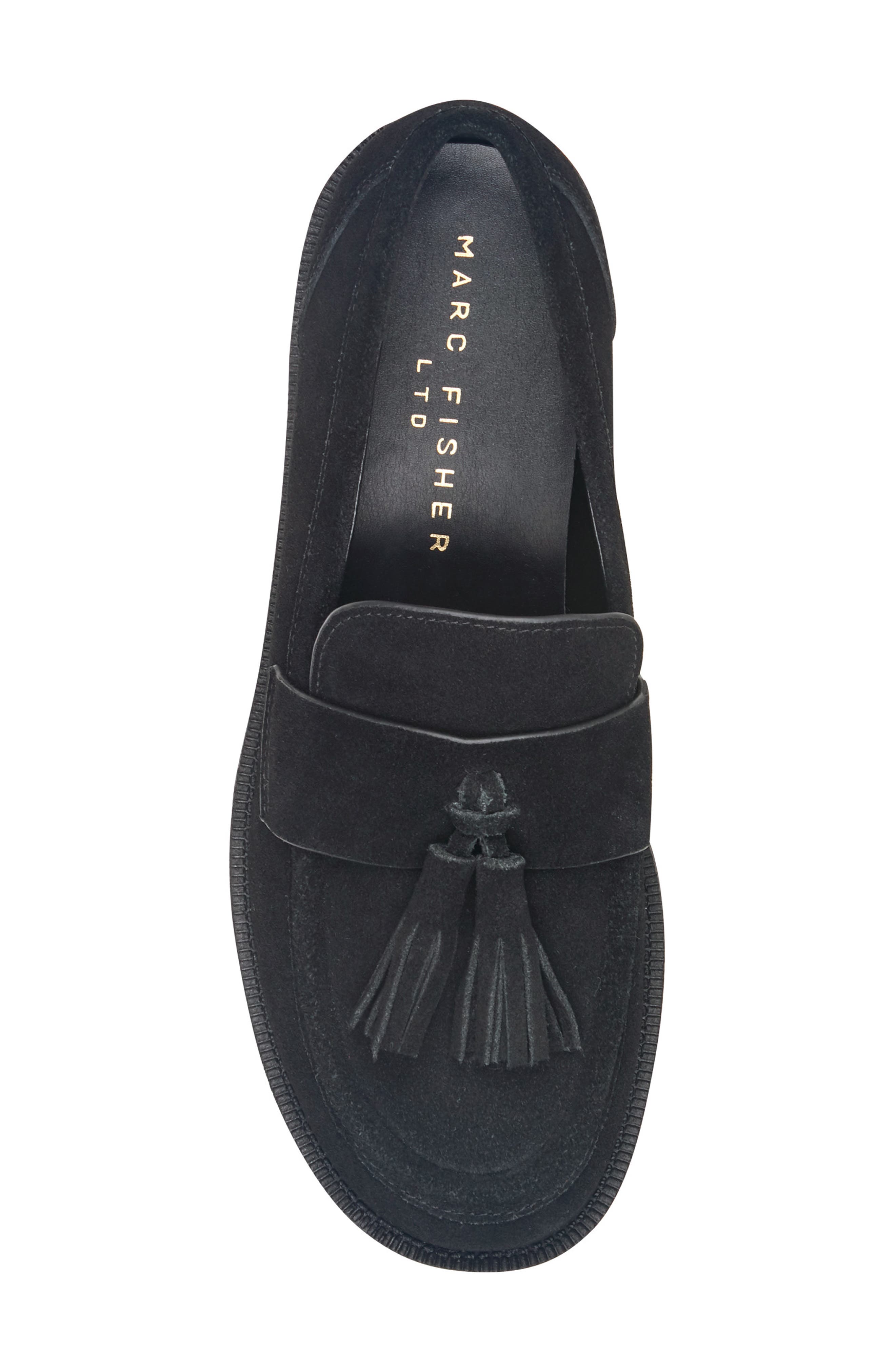 Tifani Tassel Loafer, Alternate, color, BLACK