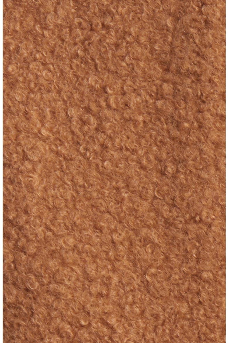 Double Breasted Bouclé Long Coat, Alternate, color, TOFFEE