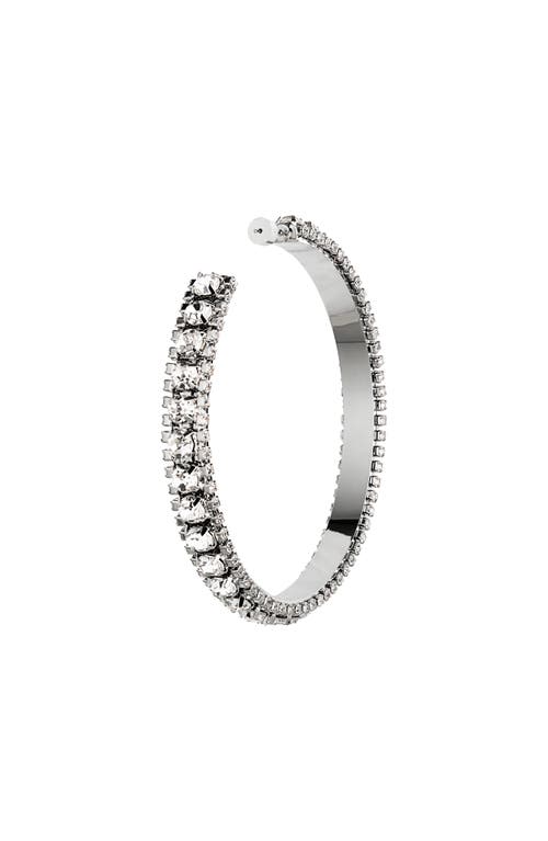 Area Large Crystal Hoop Earrings In Metallic