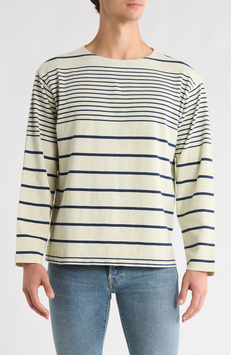 BUCK MASON Strip Cotton Crewneck T-shirt, Main, color, M038