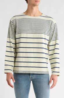 BUCK MASON Strip Cotton Crewneck T-shirt