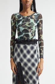 Collina Strada Women's Cardio Floral Print Gold Lamé Top