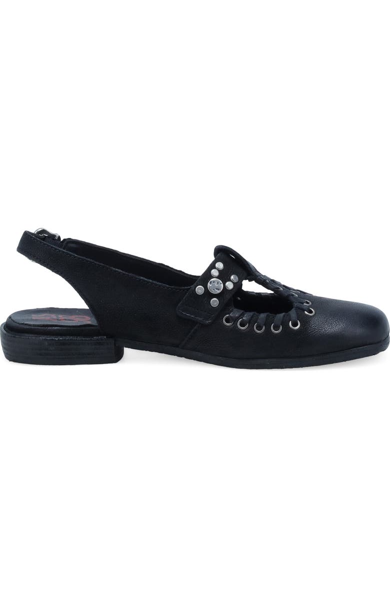 A.S.98 Zepplin Slingback Flat, Alternate, color, Black