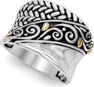 SAMUEL B. Sterling Silver Balinese Motif Ring