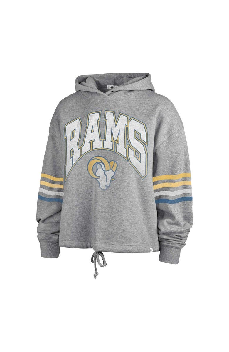 '47 Women's '47 Heather Gray Los Angeles Rams Upland Bennett Pullover Hoodie, Alternate, color, Heather Gray
