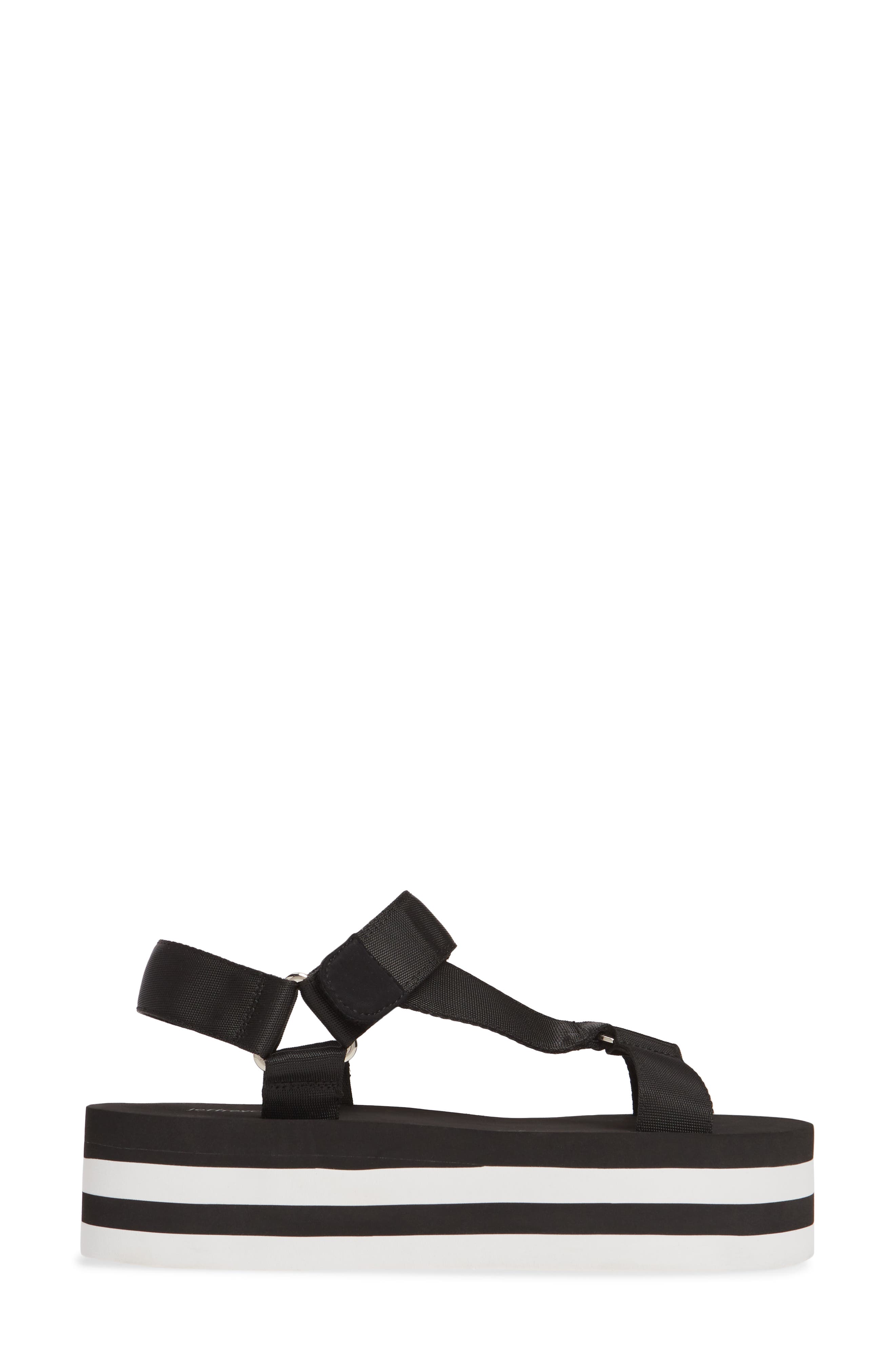 Hang 10 Surf Sandal, Alternate, color, BLACK WHITE COMBO