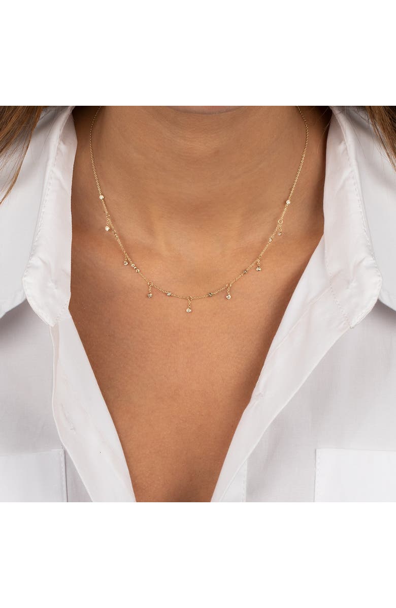 BY ADINA EDEN Diamond Bezel Shaker Necklace 14K, Alternate, color,