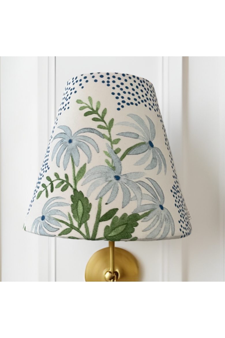 Blue Floral Sconce Shade in Pearl's Bouquet, Main, color, Blue