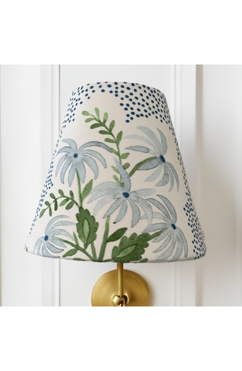 Winterborne Decor Blue Floral Sconce Shade in Pearl's Bouquet, Main, color, Blue