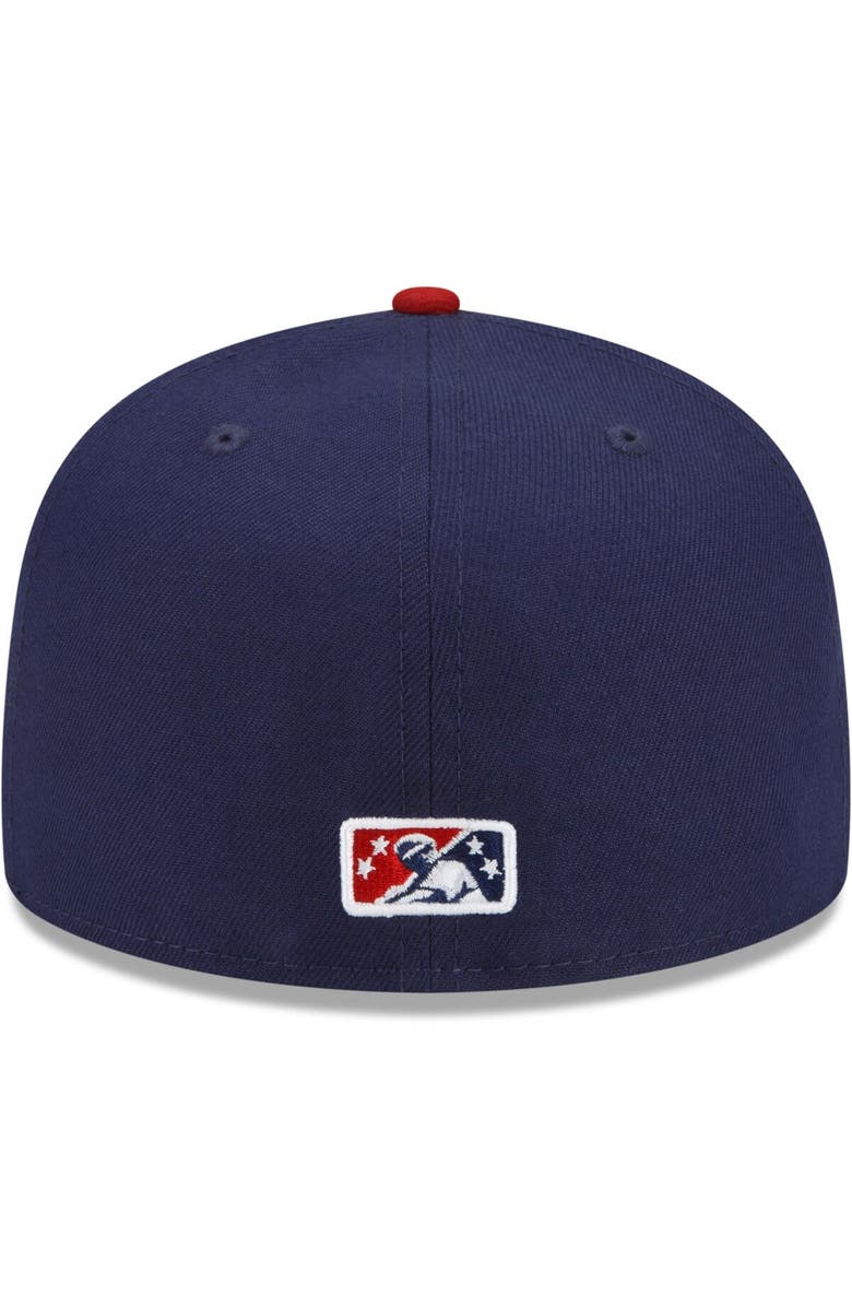 New Era Men's New Era Navy/Red Round Rock Express Theme Night 59FIFTY Fitted Hat, Alternate, color, 