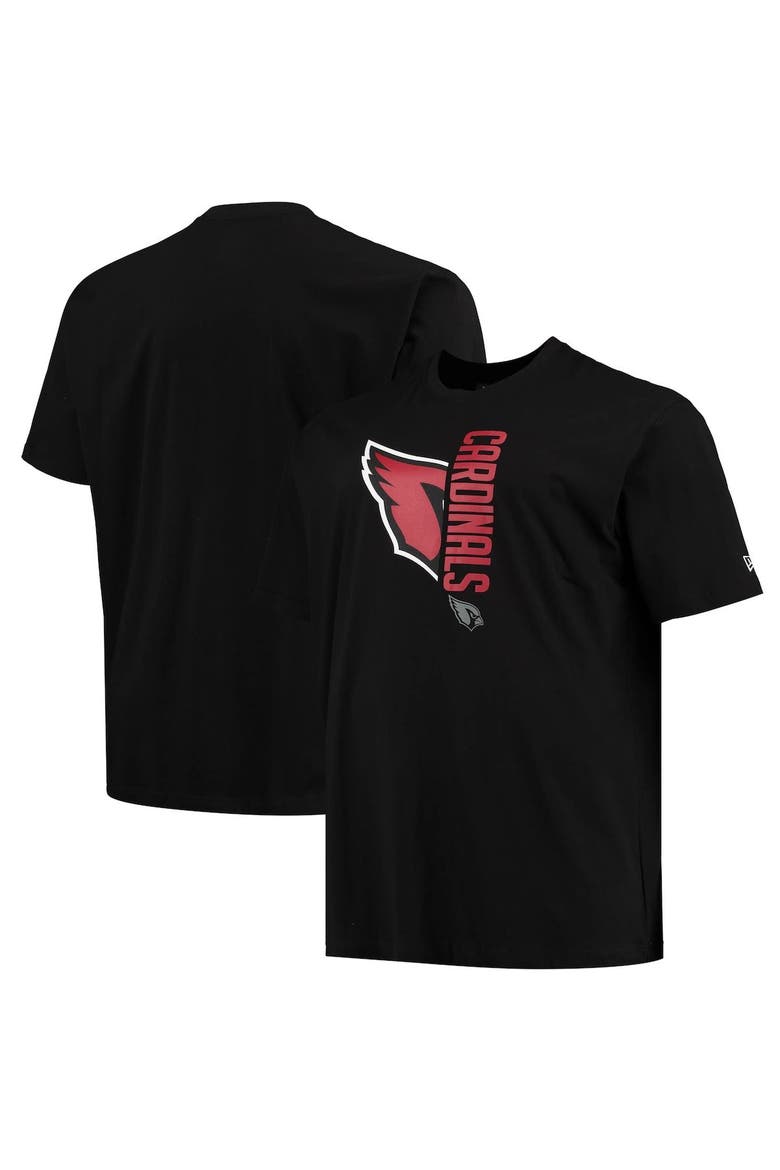 Men's New Era Black Arizona Cardinals Big & Tall 2-Hit T-Shirt, Main, color, Black