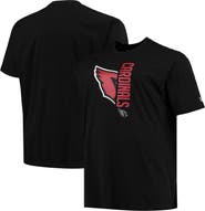 New Era Men's New Era Black Arizona Cardinals Big & Tall 2-Hit T-Shirt
