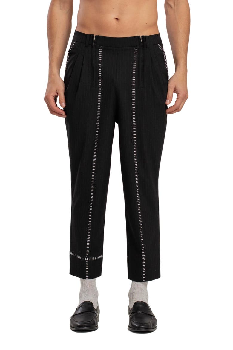 Daydreamers Striped Two Zipped Pant, Alternate, color, grey