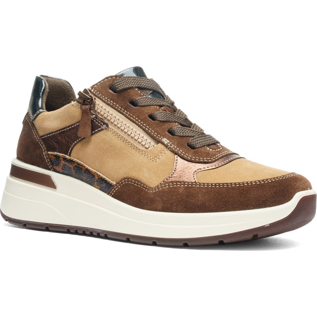 Ara Gardenia Wedge Sneaker In Brown