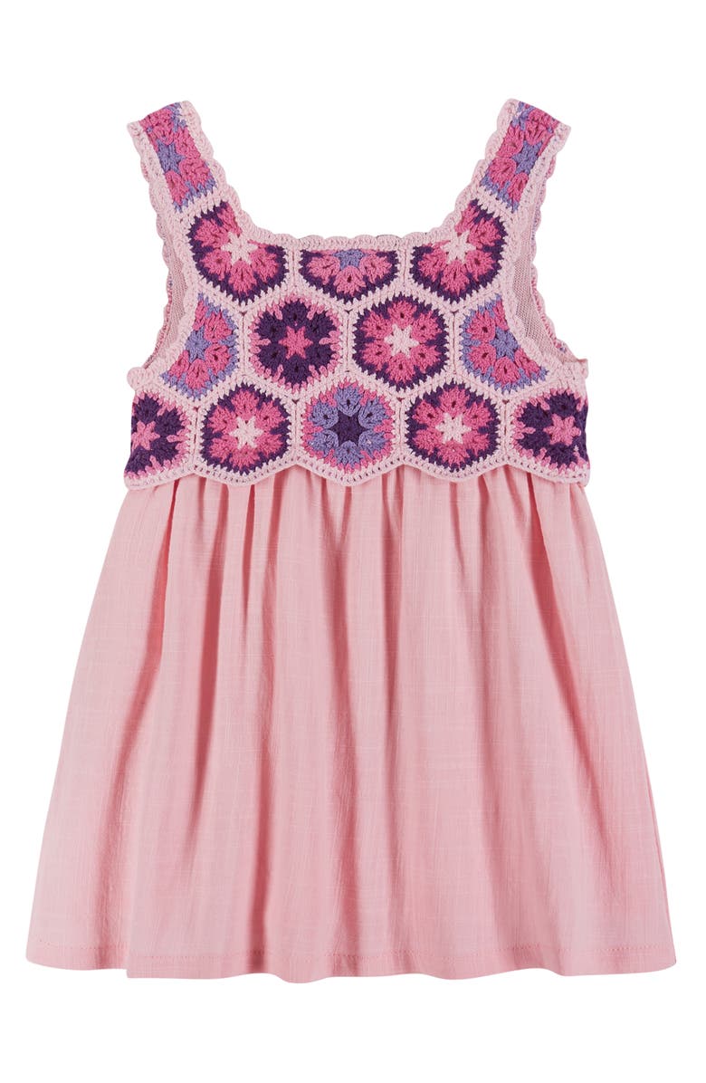 Andy & Evan Crochet Accent Tank Dress & Bloomers, Alternate, color, 