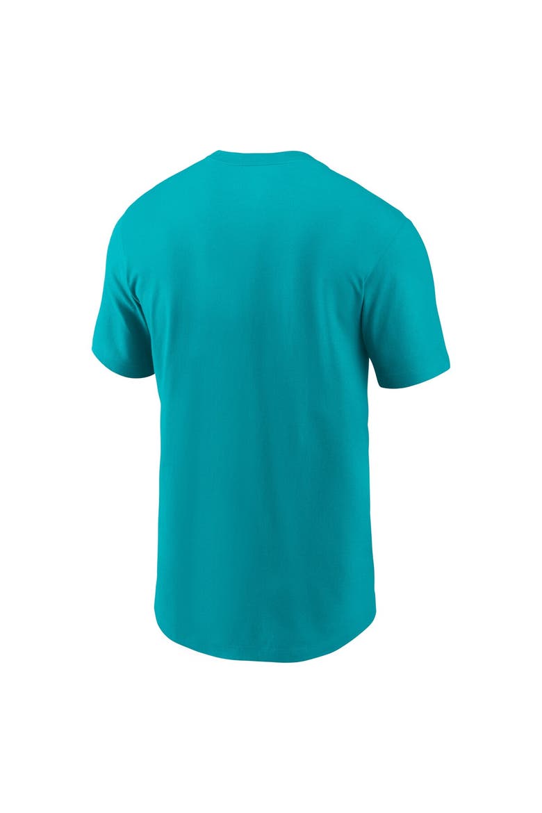 Men's Nike Aqua Miami Dolphins Primetime Wordmark Essential T-Shirt, Alternate, color, Aqua