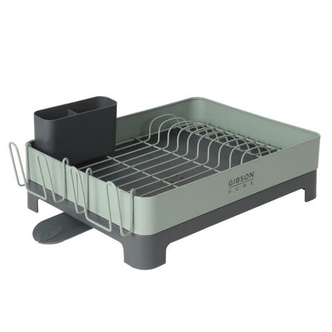 Nestcraft Full-Size Dish Rack with Drain Board and Flatware Caddy
