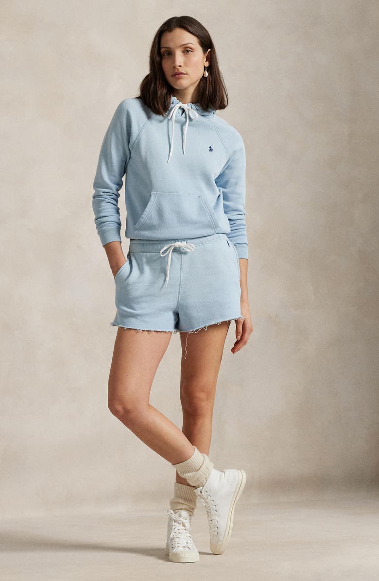 Polo Ralph Lauren Raglan Sleeve Crop Hoodie, Alternate, color, 