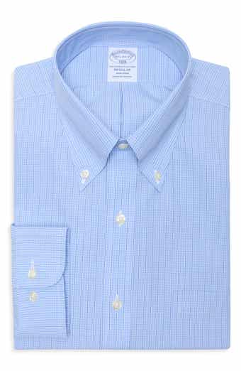 Brooks Brothers Regular Fit Plaid Non-Iron Cotton Dress Shirt