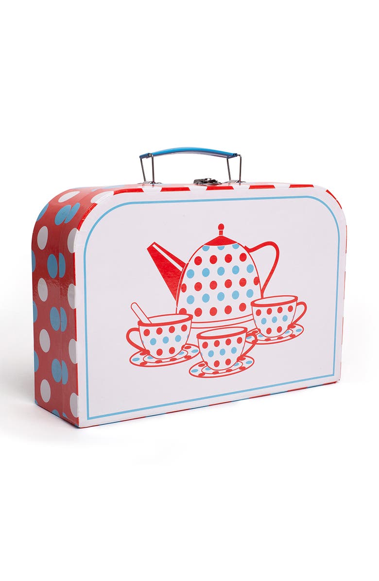 Bigjigs Toys Spotted Tea Set in a Case, Alternate, color, 