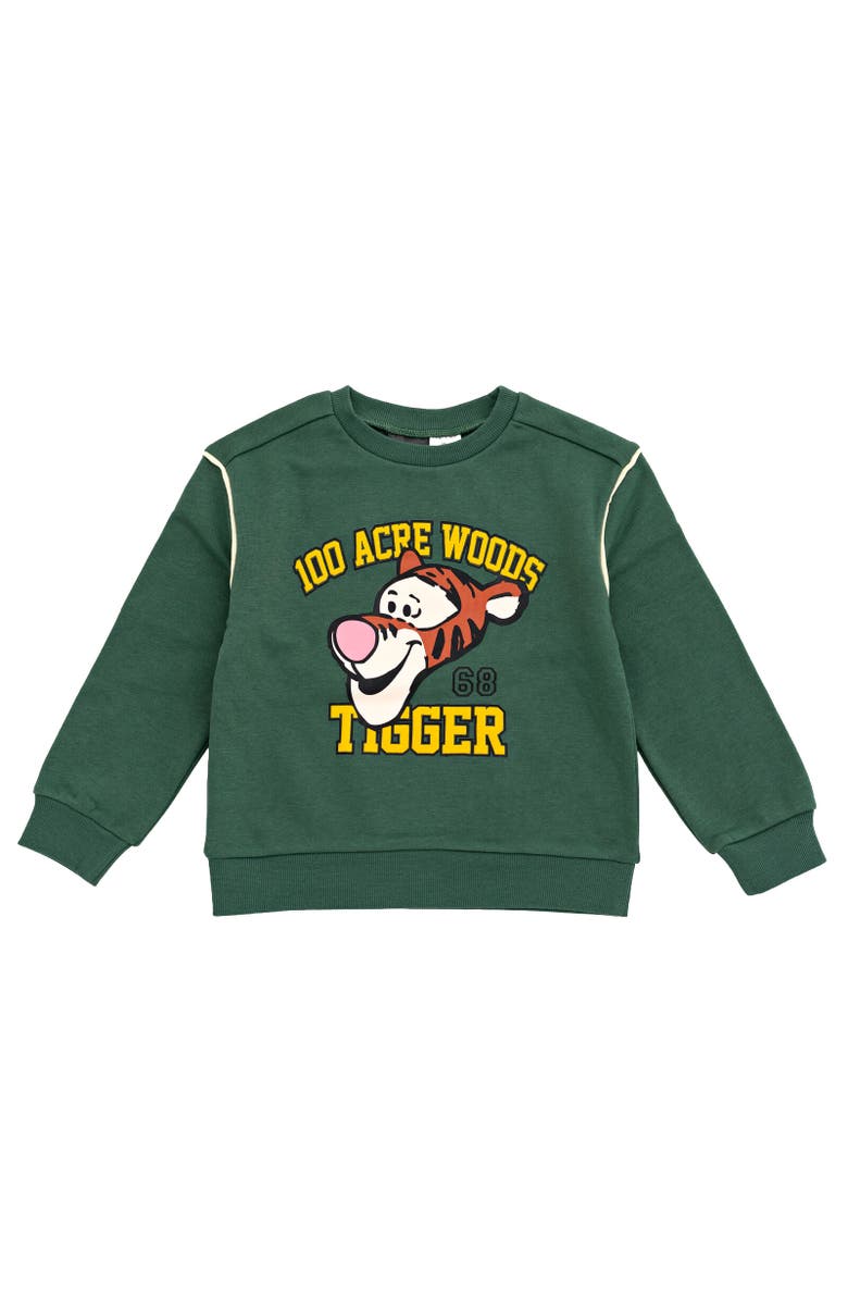 Disney Winnie the Pooh Baby Boys' Fleece Sweatshirt and Pants Set, Alternate, color, Tigger Dark Green