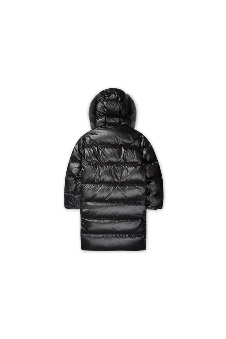 Audet Mens Long Hooded Down Parka, Alternate, color, Black