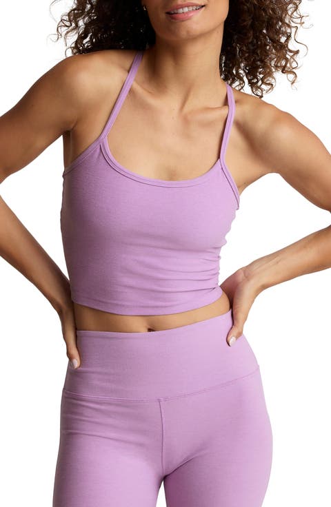 Space Dye Slim Racerback Crop Tank (Regular & Plus)