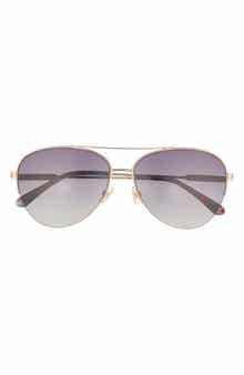 Kate Spade New York Janece 58mm Aviator Sunglasses