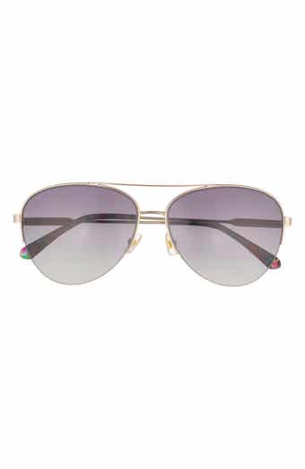 Kate Spade New York Janece 58mm Aviator Sunglasses