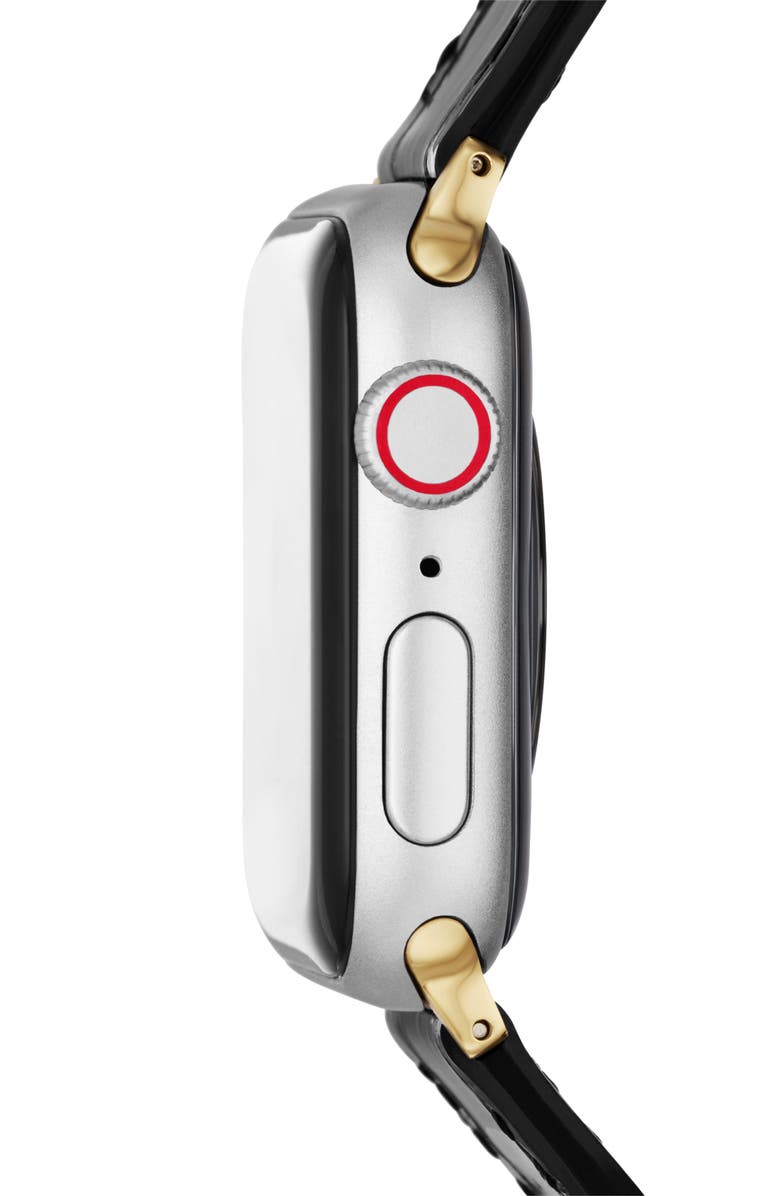 MICHELE Croc Embossed Leather 20mm Apple Watch<sup
®</sup
 Watchband, Alternate, color, 