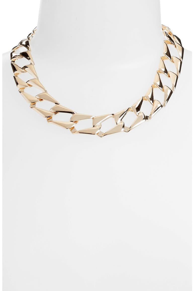 Sonny Chain Link Collar Necklace, Alternate, color, GOLD