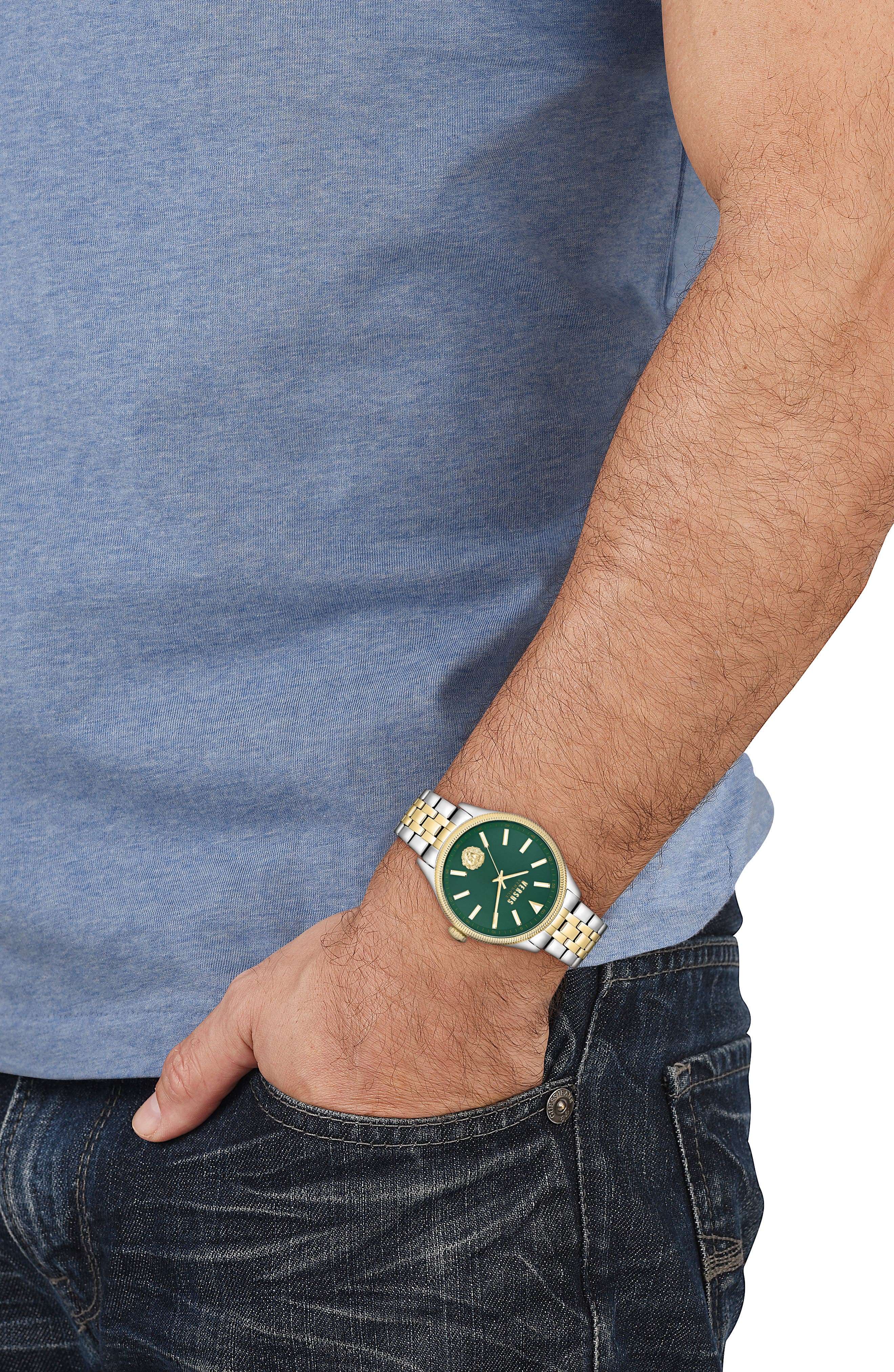 VERSUS Versace Colonne Two-Tone Bracelet Watch, 45mm (Men) | Nordstromrack