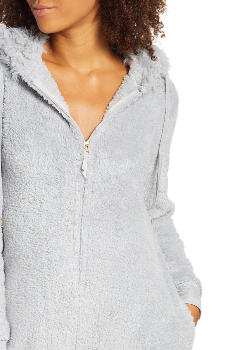 Honeydew Intimates Snowed In Zip Hooded Jumpsuit, Alternate, color, 